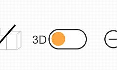Switch-button voor 2D- of 3D-afbeelding