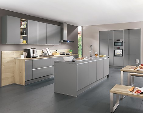 Greeploze Design Keuken - Front Line N in 615 Laser 413 Mineraalgrijs