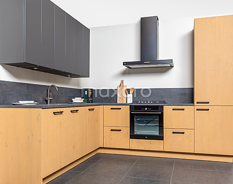 SHOWROOMMODEL: Hoek keuken eiken/antraciet - Nectar
