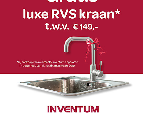 Luxe RVS kraan Gratis - Inventum