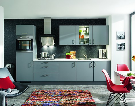 Design keuken, Moderne keuken - Mineraalgrijs mat design keuken,