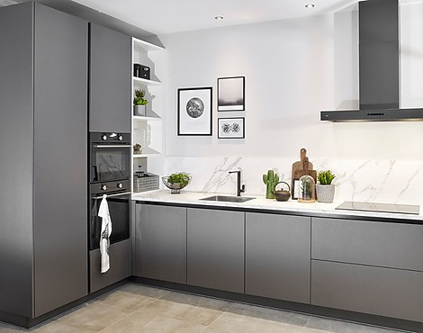 Modern antraciete keuken - H18