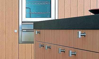 Houten keuken met front van eikenhout