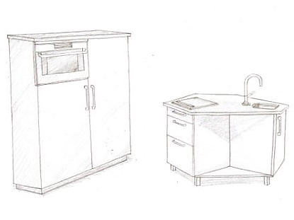 Goede Kleine keuken ontwerpen - zo werkt het VB-38