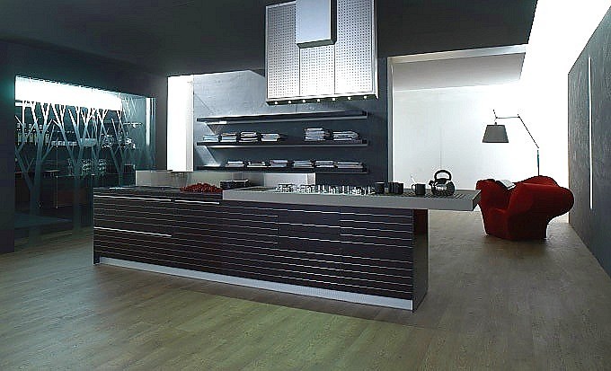 Keuken artematica fineline scuro aluminium en zwart