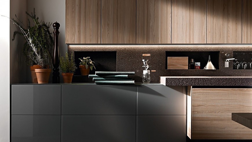 Lignum Olmo-tattile Detail (Valcucine Keukens)