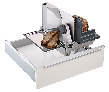 De praktische broodsnijmachine in keukenlade van ritter